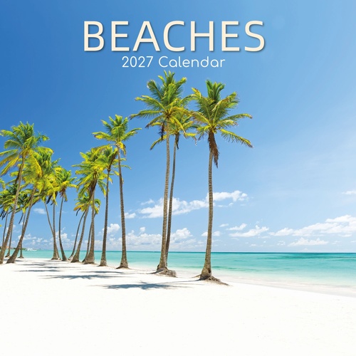 Beaches - 2027 Gifted Stationery Wall Calendar Monthly Planner