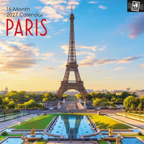 Paris - 2027 Gifted Stationery Wall Calendar Monthly Planner