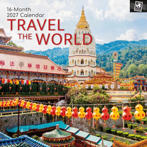 Travel the World - 2027 Gifted Stationery Wall Calendar Monthly Planner