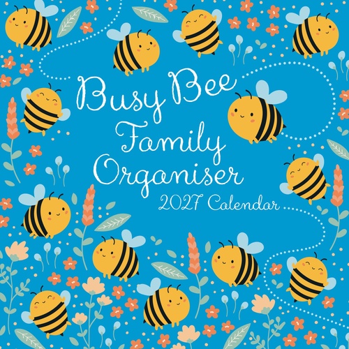 Busy Bee Family Organiser - 2027 Gifted Stationery Wall Calendar Planner
