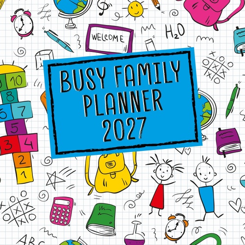 Busy Family Planner - 2027 Gifted Stationery Wall Calendar Monthly Planner