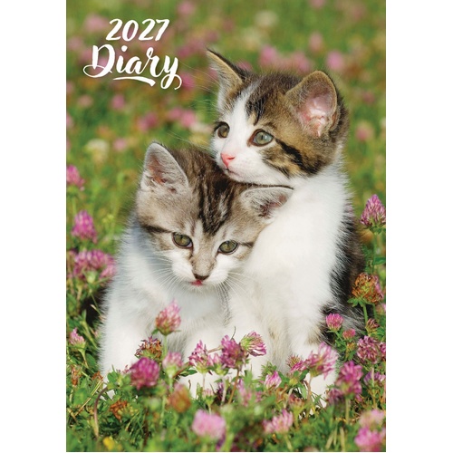 Cute Kittens 2027 Gifted Stationery A5 Hardcover Week-to-View Diary Planner