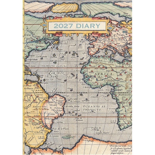 Antique Maps 2027 Gifted Stationery A5 Hardcover Week-to-View Diary Planner