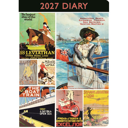 Vintage Transport - 2027 Gifted Stationery A5 Hardcover Week-to-View Diary