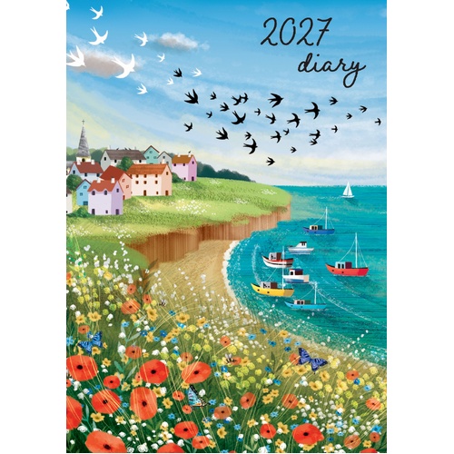 Seaside - 2027 Gifted Stationery A5 Hardcover Week-to-View Diary Planner