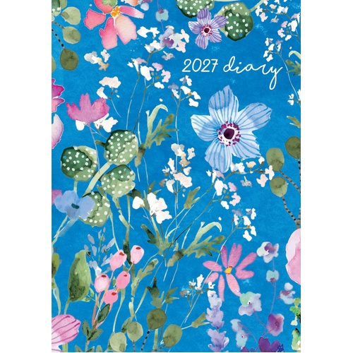 Wild Cobalt 2027 Gifted Stationery A5 Hardcover Week-to-View Diary Planner