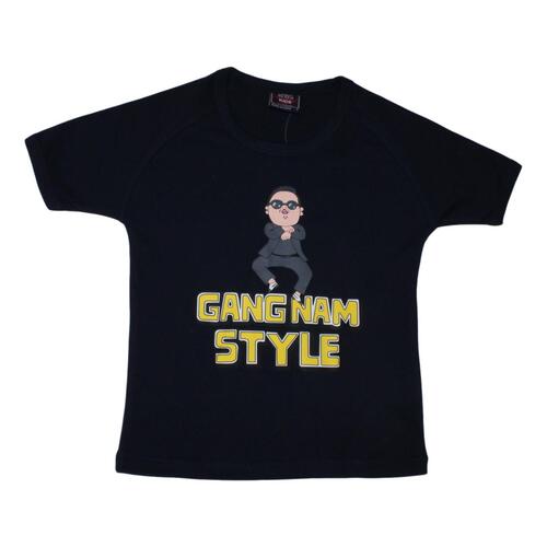 Kid's Children's T-Shirt PSY inspired Gangnam Style T shirt 100% Cotton [Colour: Black] [Size: 10] [Print: Gangnam Style] 