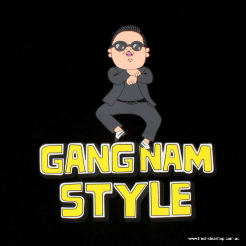PSY inspired T-Shirt 100% Cotton - Gangnam Style  [Colour: Black] [Size: L] [Style: Gangnam Style] 