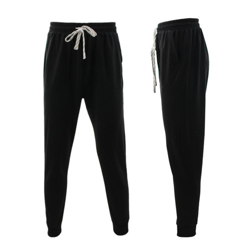 NEW Men's Track Pants Slim Cuff Trousers Sport Tracksuit Casual Plain Black Grey [Colour: Black] [Size: XXL]