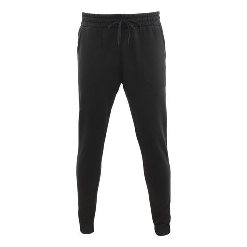 FIL Unisex Men's Women's Fleece Track Pants Trackies Tracksuit Pants Jogger - Black [Size:M]