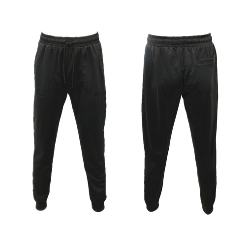 NEW Men's Skinny Track Pants Slim Cuff Trousers Sport Casual Plain Gym Trackies [Size: XS] [Colour: Black]