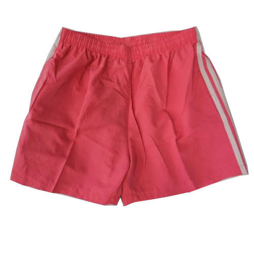 Mens Womens Casual Training Running Jogging Gym Sport Microfibre Shorts S-3XL [Colour: Coral with white stripes] [Size: L] 