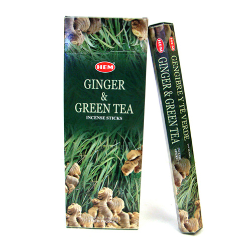 [HEM Ginger & Green Tea-20 Sti-HEM] 2x 20 Incense Sticks HEM Hex Meditation Aroma Fragrance