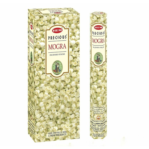 [HEM Precious Mogra] 2x 20 Incense Sticks HEM Hex Meditation Aroma Fragrance