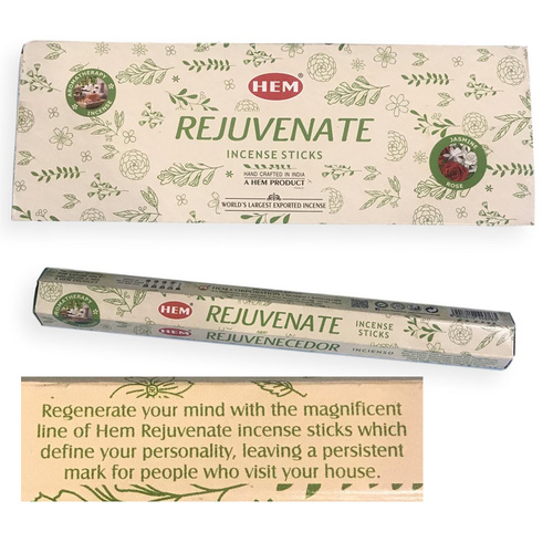 [HEM Rejuvenate] 2x 20 Incense Sticks HEM Hex Meditation Aroma Fragrance