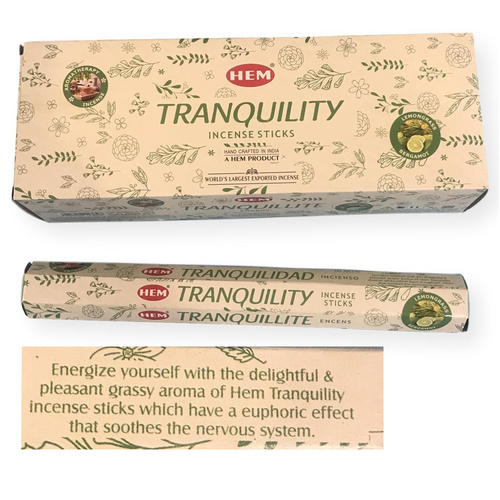 [HEM Tranquility] 2x 20 Incense Sticks HEM Hex Meditation Aroma Fragrance