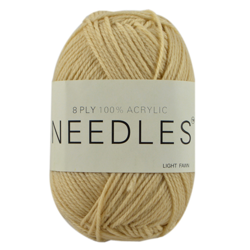 [#2041 Light Fawn] 100g Knitting Yarn 8 Ply Super Soft Acrylic Knitting Wool Solid Multi Colours