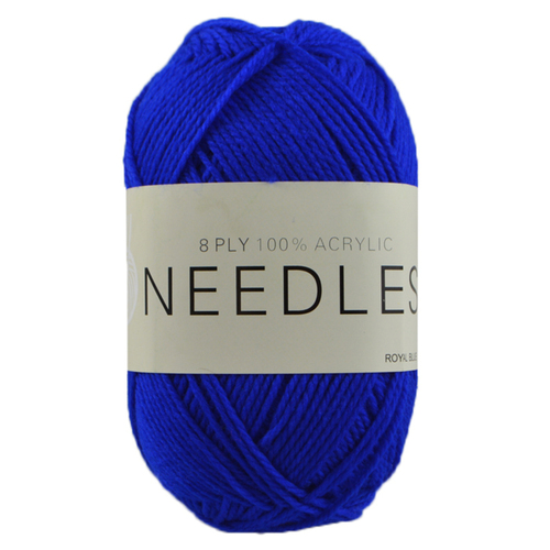 [#2054 Royal Blue] 100g Knitting Yarn 8 Ply Super Soft Acrylic Knitting Wool Solid Multi Colours