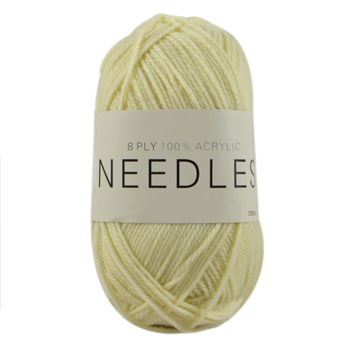 [#2059 Cream] 100g Knitting Yarn 8 Ply Super Soft Acrylic Knitting Wool Solid Multi Colours