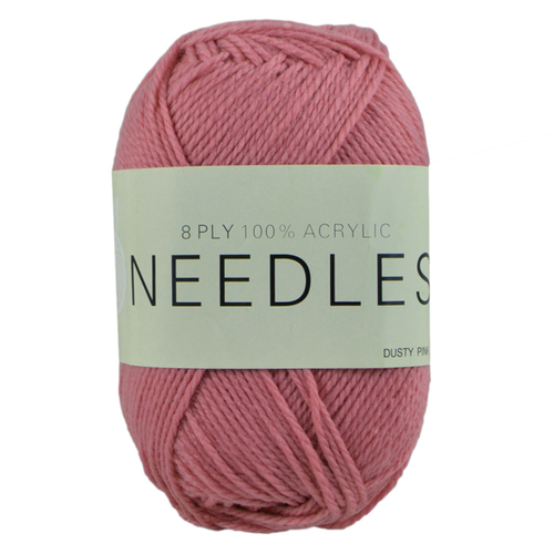 [#2064 Dusty Pink] 100g Knitting Yarn 8 Ply Super Soft Acrylic Knitting Wool Solid Multi Colours