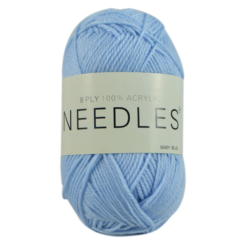 [#2066 Baby Blue] 100g Knitting Yarn 8 Ply Super Soft Acrylic Knitting Wool Solid Multi Colours