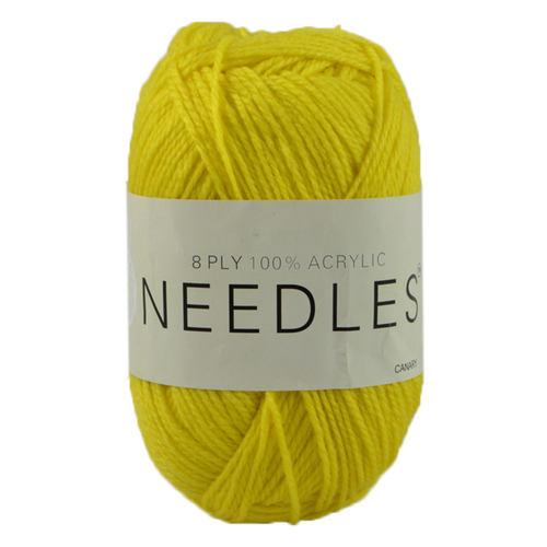 [#2081 Canary Yellow] 100g Knitting Yarn 8 Ply Super Soft Acrylic Knitting Wool Solid Multi Colours
