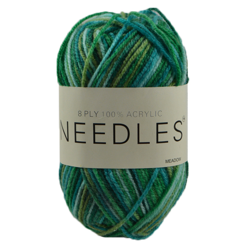 [#2083 Meadow (Multi)] 100g Knitting Yarn 8 Ply Super Soft Acrylic Knitting Wool Solid Multi Colours