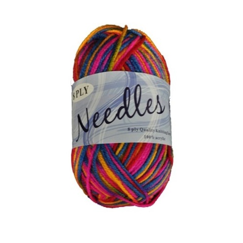 [#2095 Bright Spark (Multi)] 100g Knitting Yarn 8 Ply Super Soft Acrylic Knitting Wool Solid Multi Colours