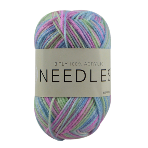 [#2099 Favourite (Multi)] 100g Knitting Yarn 8 Ply Super Soft Acrylic Knitting Wool Solid Multi Colours