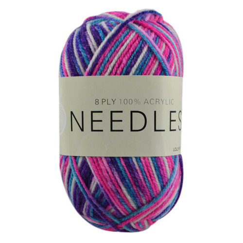 [#2101 Lollypop (Multi)] 100g Knitting Yarn 8 Ply Super Soft Acrylic Knitting Wool Solid Multi Colours