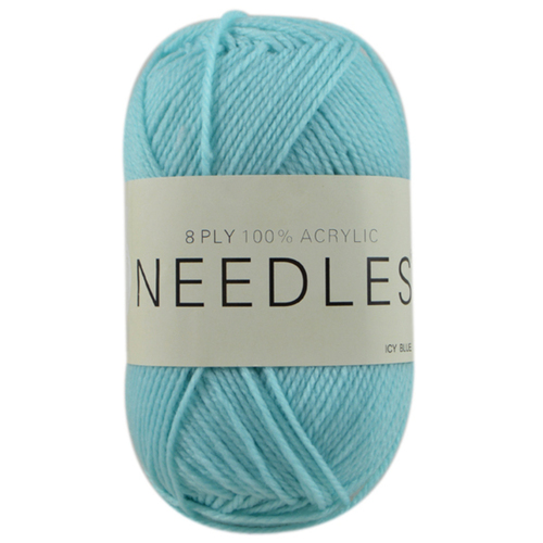 [#2139 Icy Blue] 100g Knitting Yarn 8 Ply Super Soft Acrylic Knitting Wool Solid Multi Colours