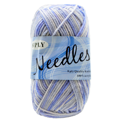 [#2186 Purple Haze (Multi)] 100g Knitting Yarn 8 Ply Super Soft Acrylic Knitting Wool Solid Multi Colours