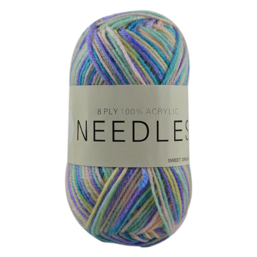 [#2187 Sweet Dreams (Multi)] 100g Knitting Yarn 8 Ply Super Soft Acrylic Knitting Wool Solid Multi Colours