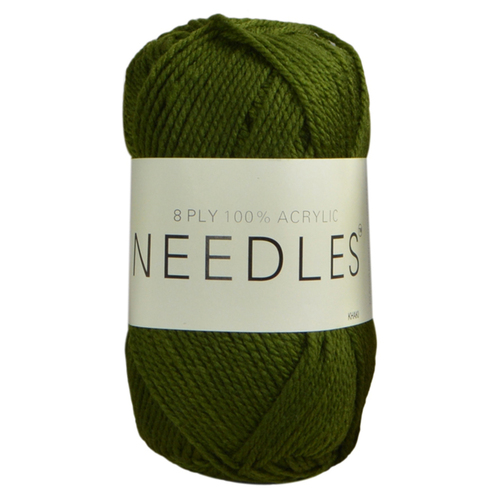 [#2200 Khaki] 100g Knitting Yarn 8 Ply Super Soft Acrylic Knitting Wool Solid Multi Colours