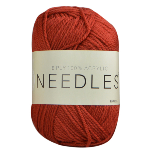 [#2213 Paprika] 100g Knitting Yarn 8 Ply Super Soft Acrylic Knitting Wool Solid Multi Colours