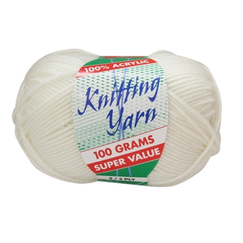 [#040 Cream - Yatsal] 100g Knitting Yarn 8 Ply Super Soft Acrylic Knitting Wool Solid Multi Colours