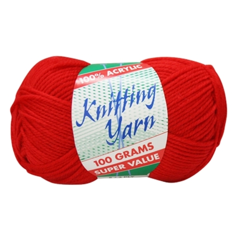 [#043 Red - Yatsal] 100g Knitting Yarn 8 Ply Super Soft Acrylic Knitting Wool Solid Multi Colours