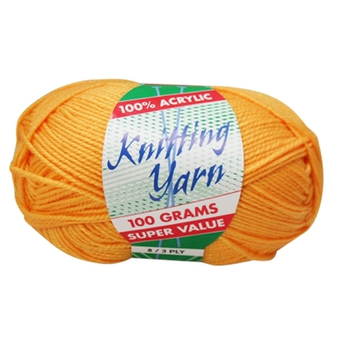 [#048 Golden Yellow - Yatsal] 100g Knitting Yarn 8 Ply Super Soft Acrylic Knitting Wool Solid Multi Colours