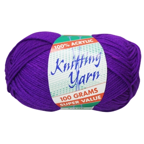 [#052 Dark Purple - Yatsal] 100g Knitting Yarn 8 Ply Super Soft Acrylic Knitting Wool Solid Multi Colours