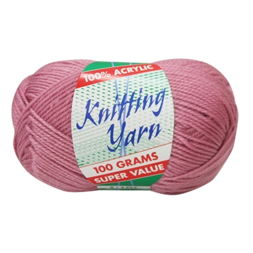 [#060 Dusty Pink - Yatsal] 100g Knitting Yarn 8 Ply Super Soft Acrylic Knitting Wool Solid Multi Colours