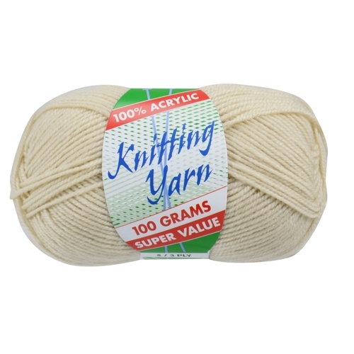 [#108 Beige - Yatsal] 100g Knitting Yarn 8 Ply Super Soft Acrylic Knitting Wool Solid Multi Colours