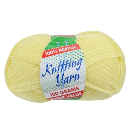 [#109 Lemon - Yatsal] 100g Knitting Yarn 8 Ply Super Soft Acrylic Knitting Wool Solid Multi Colours