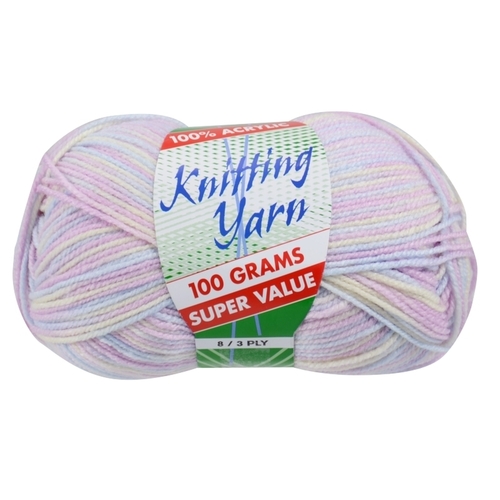 [#115 Baby Girl (Multi) -Yatsal] 100g Knitting Yarn 8 Ply Super Soft Acrylic Knitting Wool Solid Multi Colours