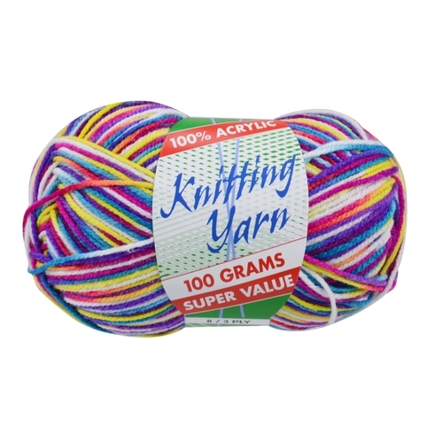 [#127 Candy Shop(Multi)- Yatsal] 100g Knitting Yarn 8 Ply Super Soft Acrylic Knitting Wool Solid Multi Colours