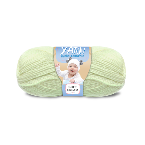[#148 Soft Cream - Yatsal Baby] 100g Knitting Yarn 3 Ply Super Soft Acrylic Knitting Wool Solid Multi Colours