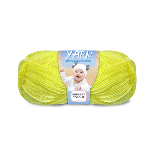 [#260 Sherbet - Yatsal Baby] 100g Knitting Yarn 3 Ply Super Soft Acrylic Knitting Wool Solid Multi Colours