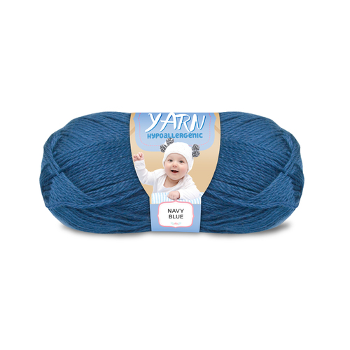 [#263 Navy - Yatsal Baby] 100g Knitting Yarn 3 Ply Super Soft Acrylic Knitting Wool Solid Multi Colours