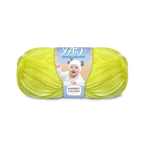 100g 3 Ply Baby Yarn Hypoallergenic Super Soft Yatsal Knitting Solid Multi Colours [Colour: #260 Sherbet - Yatsal]