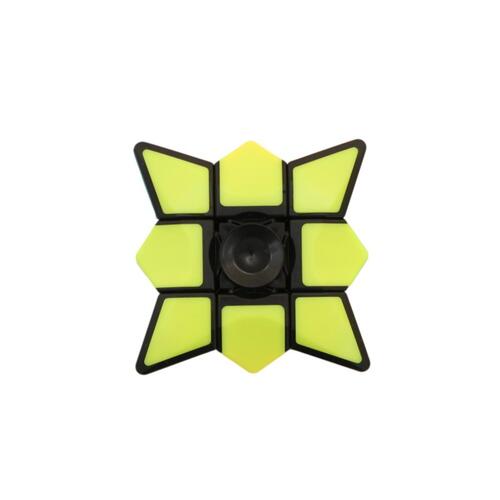 Fidget Toys Sensory ADHD Autism Stress Relief Hand Fidget Kids Adult  - [ Cube Spinner - Yellow/Black]