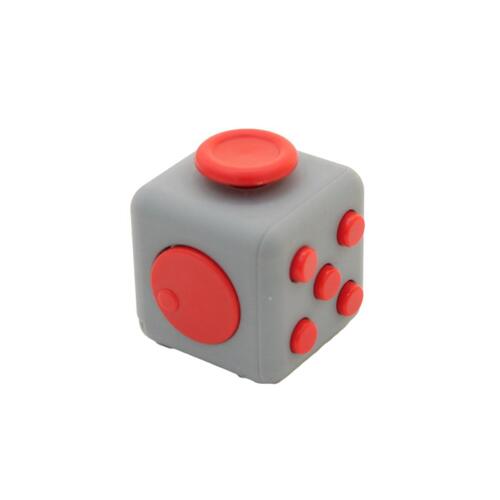 Fidget Toys Sensory ADHD Autism Stress Relief Hand Fidget Kids Adult  - [ Fidget Cube - Grey/Red]